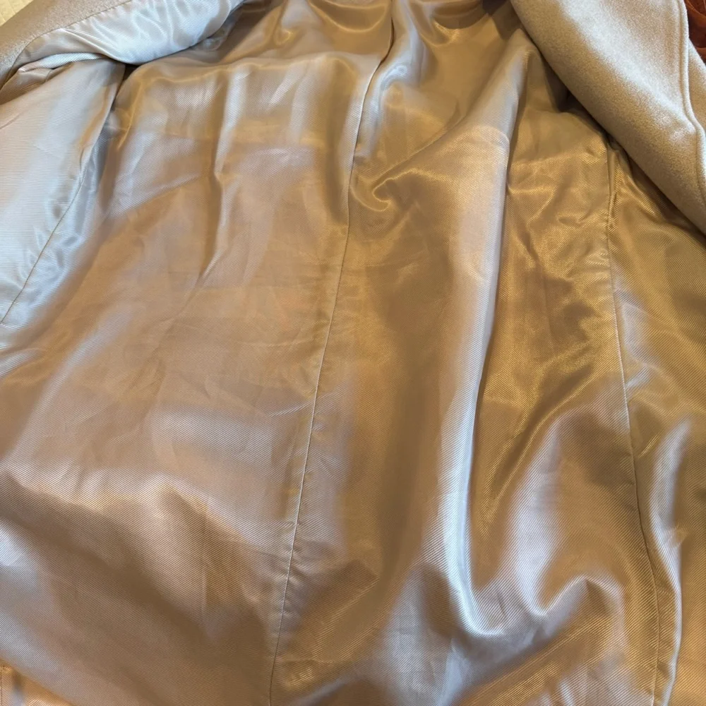 Derek Lam 10 Crosby Tan & Red Color-Blocked Wool-Blend Coat | Size 2 - Picture 8 of 8